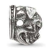 Sterling Silver Reflections Antiqued Bulldog Hinged Bead